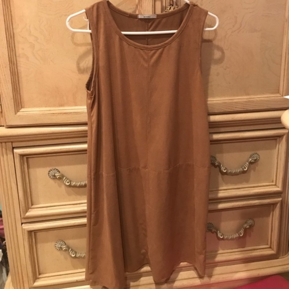 NWT Faux Suede Velvety Soft Camel Dress